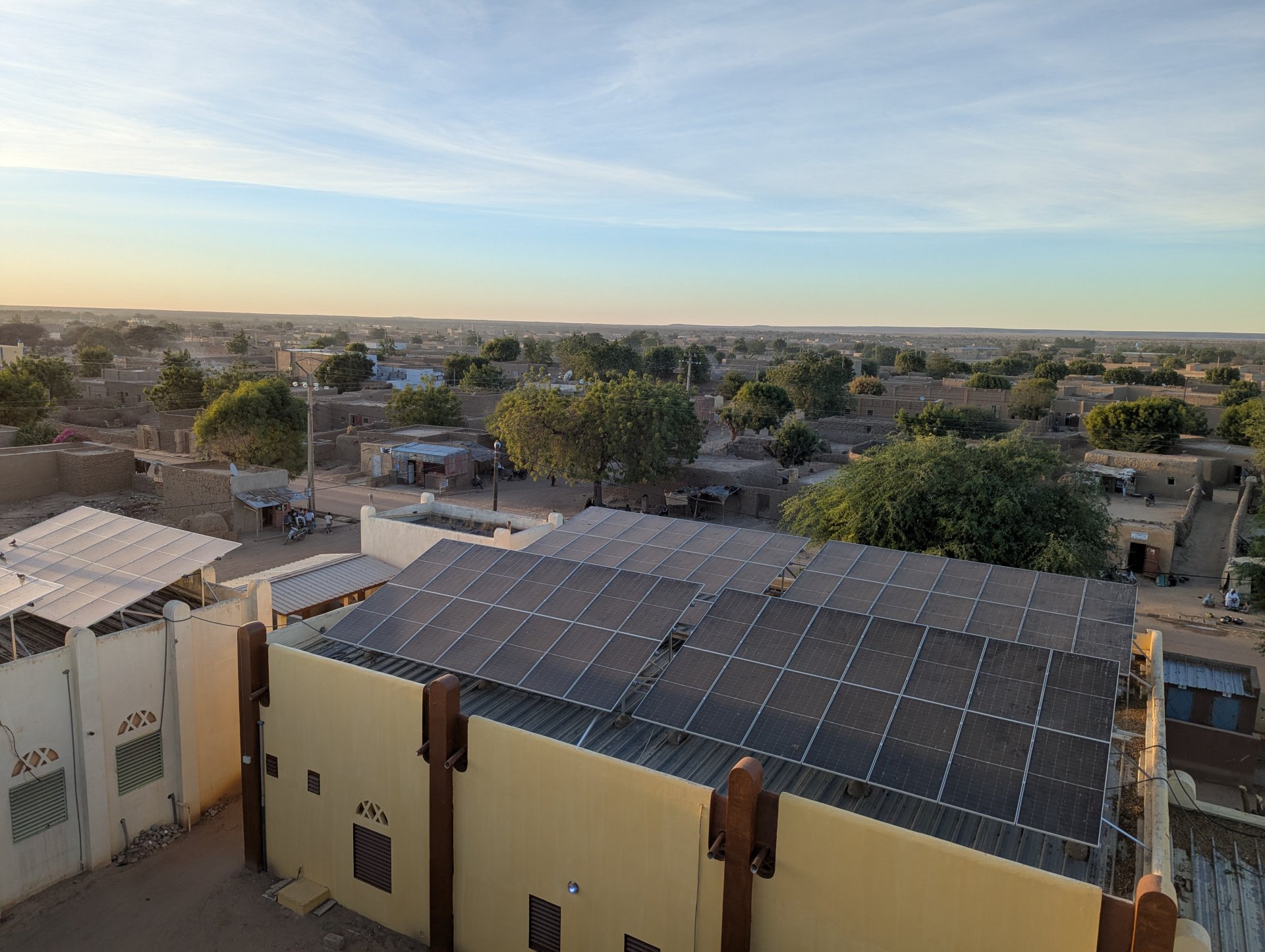 Solar panels installed by MSF at Niafounké Hospital in northern Mali.