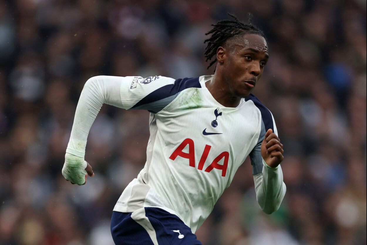 Tottenham Hotspur players in action during a Premier League match