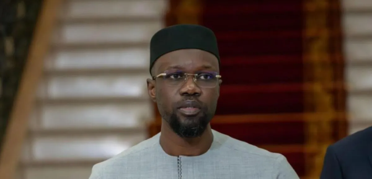 Senegal’s prime minister Ousmane Sonko addressing parliament