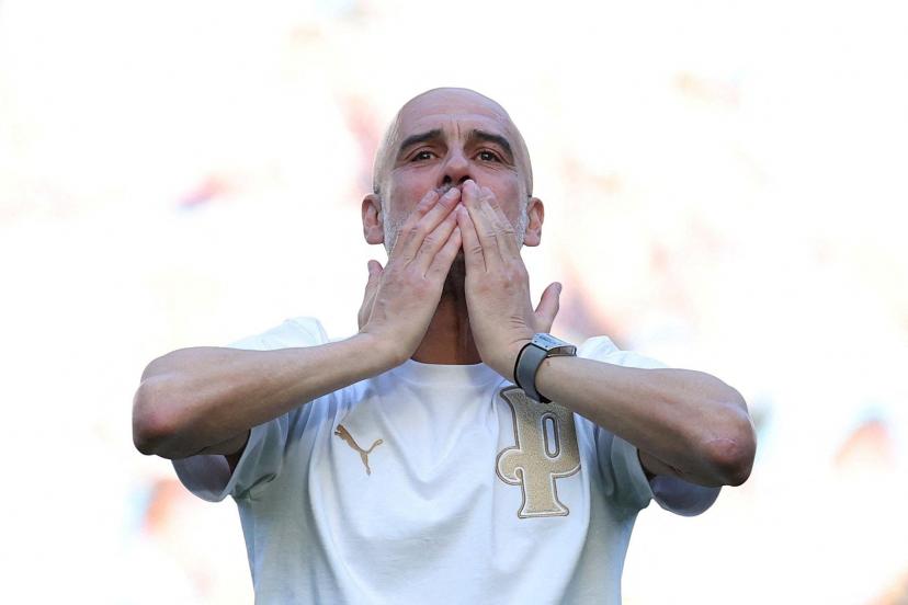Pep Guardiola during his emotional farewell match at Manchester City