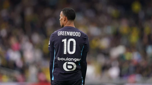 Mason Greenwood in action for Olympique de Marseille