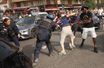Clashes near Parc des Princes stadium.