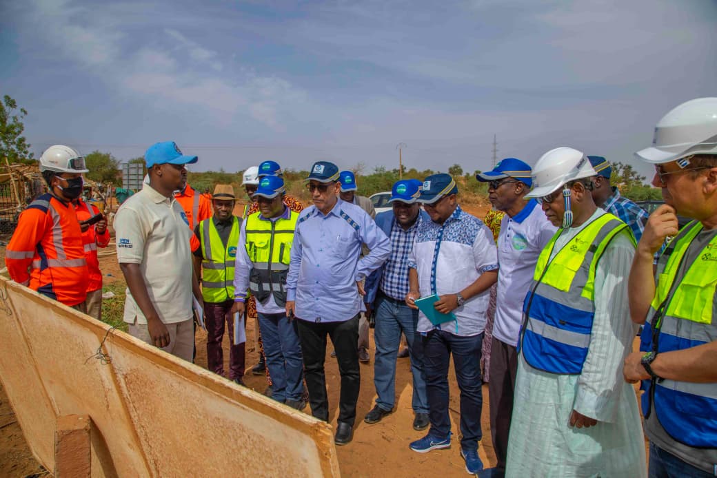 Construction site of Niamey's third water treatment plant