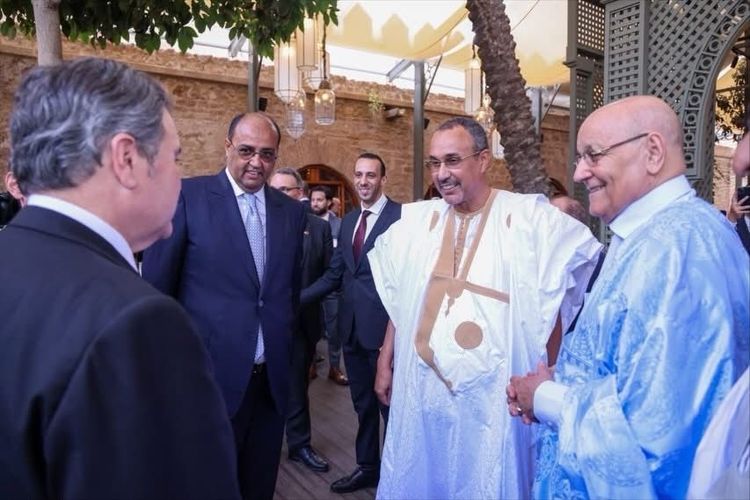 Richard Duke Buchan III with Sahara region leaders in Rabat