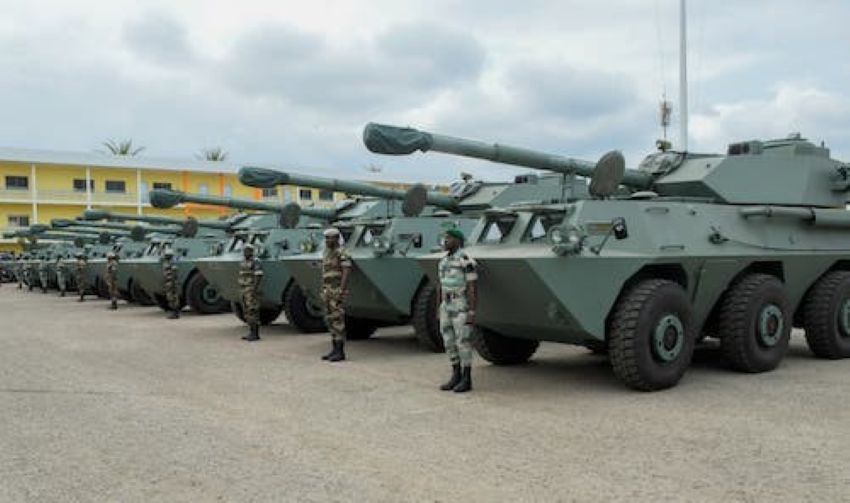 Military vehicles delivered to Libreville