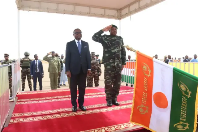 Benin President Romuald Wadagni and Niger's leadership during a reconciliation meeting