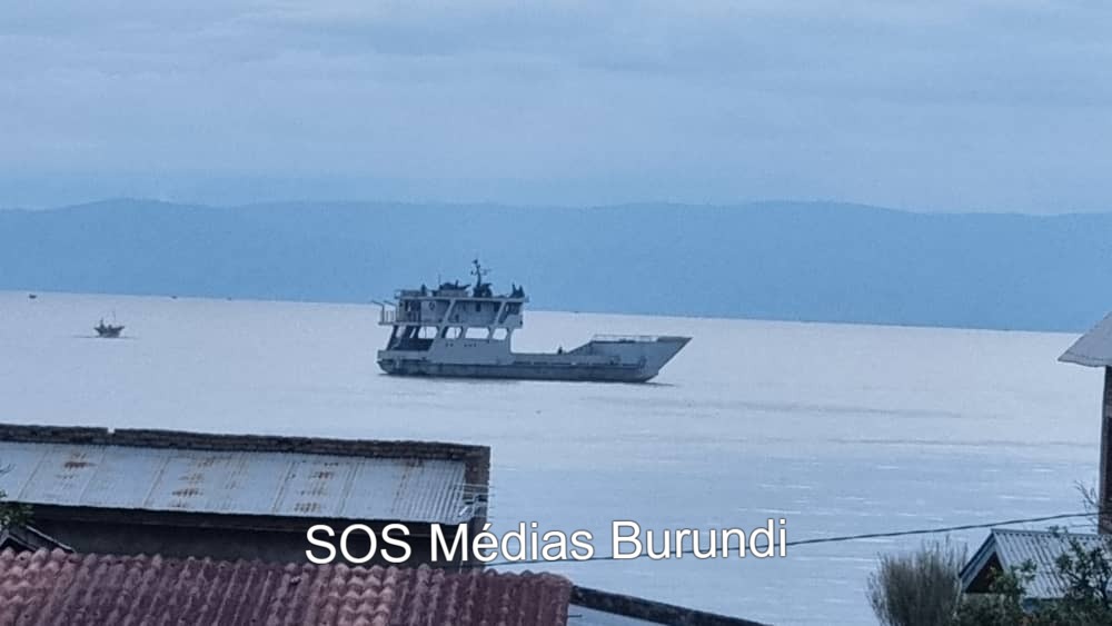 A Burundian naval vessel on Lake Tanganyika transporting soldiers and equipment
