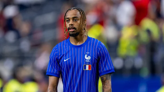Bradley Barcola playing for Paris Saint-Germain