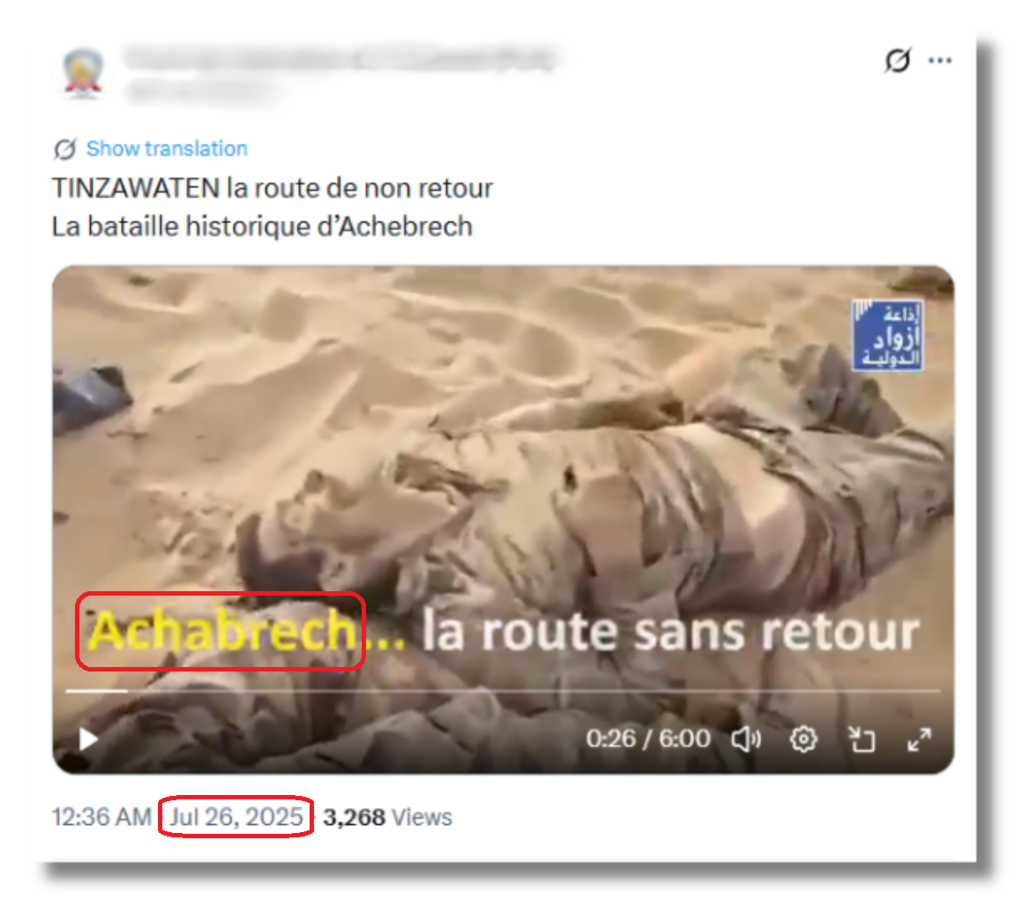 Document released by northern Mali armed groups showing Russian soldiers killed in Tinzaouatène in 2024.