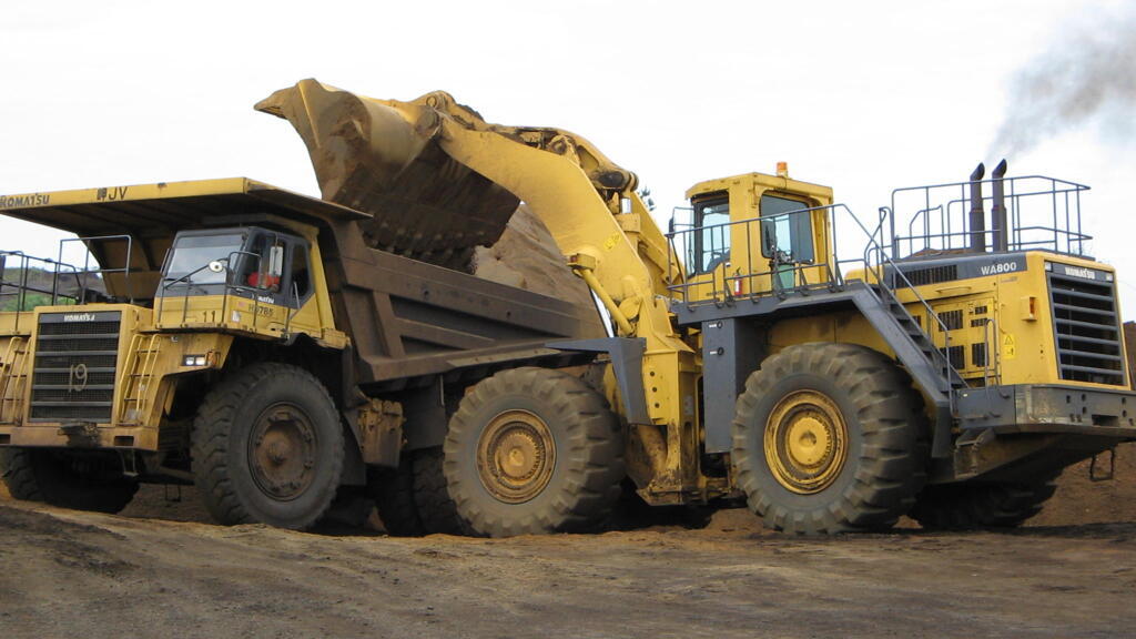 Manganese mining operation at Moanda run by the Compagnie minière de l'Ogooué (COMILOG), a subsidiary of the French group Eramet